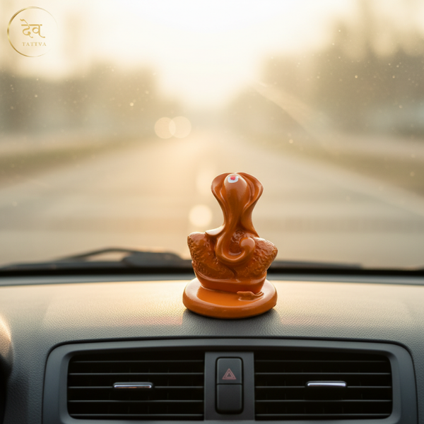 Ganesha Glossy Idol 3.25 Inch, 5 Colours | Car , Home Decor, Gift | Lifetime Warranty | Dev Tattva