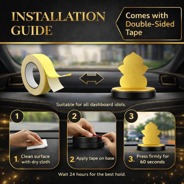 Ganesha Glossy Idol 3.25 Inch, 5 Colours | Car , Home Decor, Gift | Lifetime Warranty | Dev Tattva