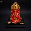 Gold Plated Crown Ganesha Idol with Base – 4.5 Inch | 5 Colours | Lifetime Warranty | Dev Tattva