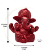 Ganesha Soft Feel Mukut Orange Idol – 2.5 Inch | Car, Home & Gift | Lifetime Warranty | Dev Tattva