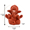 Ganesha Soft Feel Mukut Orange Idol – 2.5 Inch | Car, Home & Gift | Lifetime Warranty | Dev Tattva
