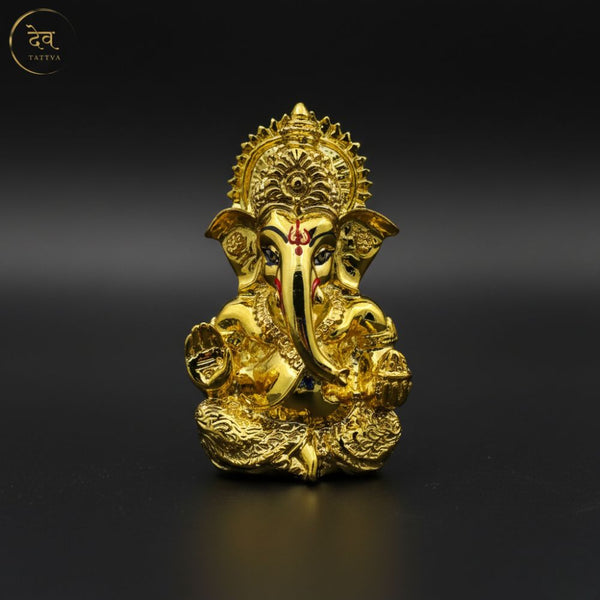 Gold Plated Titwala Ganesha Idol