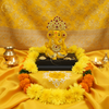 Ganesha Idol Gold Crown With Base Yellow – "4 inch" Polyresin | Car, Gift, Home | 3-Y Warranty | Dev Tattva