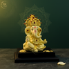 Ganesha Idol Gold Crown With Base