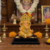 Gold Plated Crown Ganesha Idol with Base – 4.5 Inch | 5 Colours | Lifetime Warranty | Dev Tattva