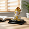Ganesha Idol Gold Crown With Base