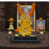 Ganesha Idol Gold Crown With Base