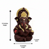 Ganesha Matte Gold Idol 3.5 Inch | 8 Colours | Car, Home & Gift | Lifetime Warranty