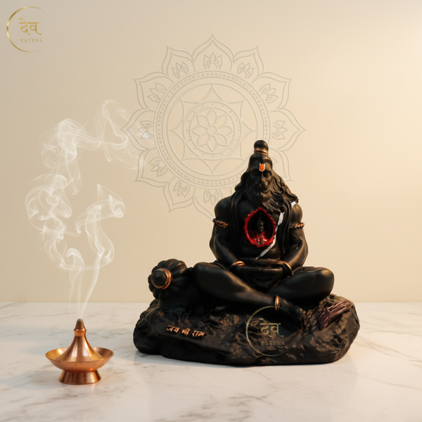Hanuman Idol with Ram in Heart Black – "3.5 inch" Polyresin | Car, Gift, Home | 3-Y Warranty | Dev Tattva