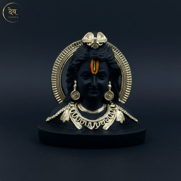 Ram Lalla Face Idol Matte Black – 3 Inch | Car, Home, Gift | Lifetime Warranty | Dev Tattva