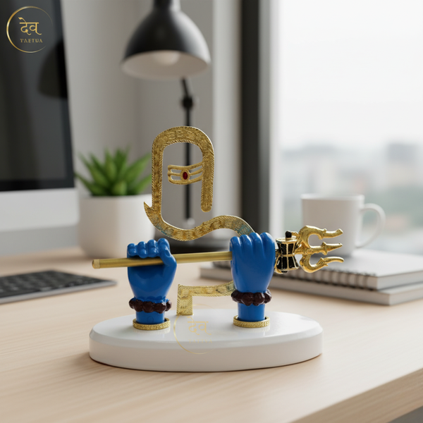 Shiv Hand with Trishul Blue – "4.5 inch" Polyresin | Car, Gift, Home | 3-Y Warranty | Dev Tattva