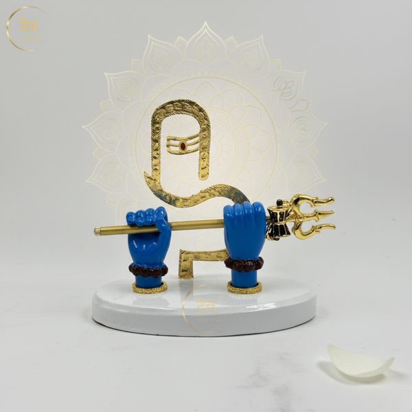 Shiv Hand with Trishul Blue – "4.5 inch" Polyresin | Car, Gift, Home | 3-Y Warranty | Dev Tattva