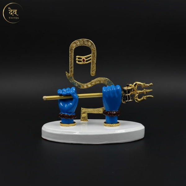 Shiv Hand with Trishul Blue – "4.5 inch" Polyresin | Car, Gift, Home | 3-Y Warranty | Dev Tattva