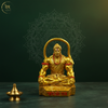 Hanuman Idol Sitting Round Tail Gold – "4 inch" Polyresin | Car, Gift, Home | 3-Y Warranty | Dev Tattva