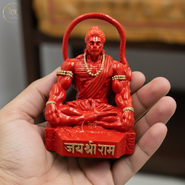 Hanuman Idol Sitting Round Tail