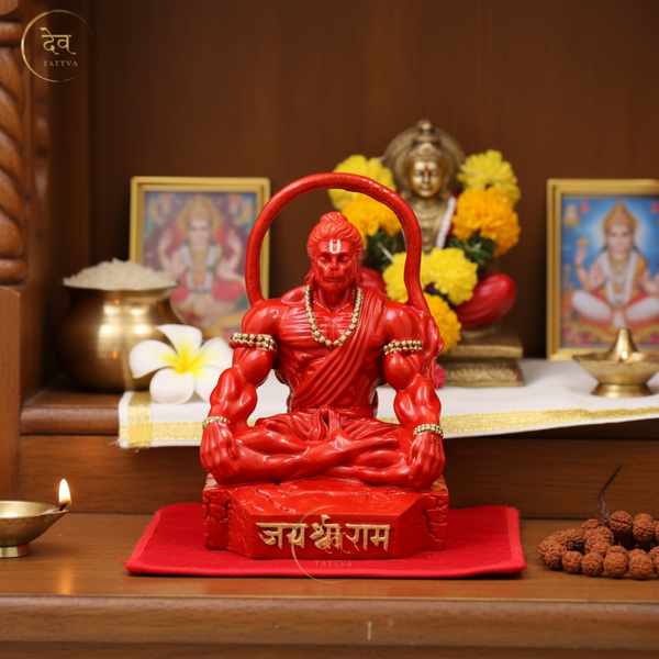 Hanuman Idol Sitting Round Tail