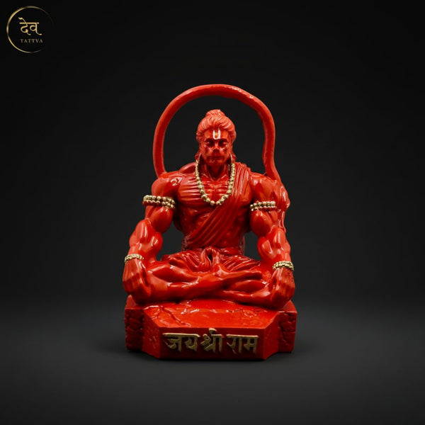 Hanuman Idol Sitting Round Tail