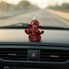 Ganesha Idol Soft Feel Mukut Maroon – "3.5 inch" Polyresin | Car, Gift, Home | 3-Y Warranty | Dev Tattva