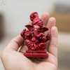 Ganesha Idol Soft Feel Pagdi Maroon – "3.5 inch" Polyresin | Car, Gift, Home | 3-Y Warranty | Dev Tattva