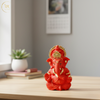 Ganesha Idol Matte Red Gold – "3.5 inch" Polyresin | Car, Gift, Home | 3-Y Warranty | Dev Tattva