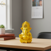Ganesha Idol Matte Yellow Gold – "3.5 inch" Polyresin | Car, Gift, Home | 3-Y Warranty | Dev Tattva