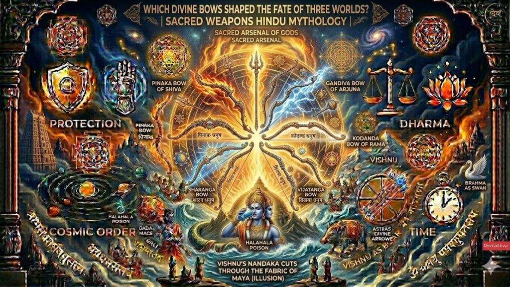 Which Divine Bows Shaped the Fate of Three Worlds | Sacred Weapons Hindu Mythology