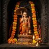 Handcrafted murti of Vamana, the small boy avatar of Vishnu, with umbrella and staff