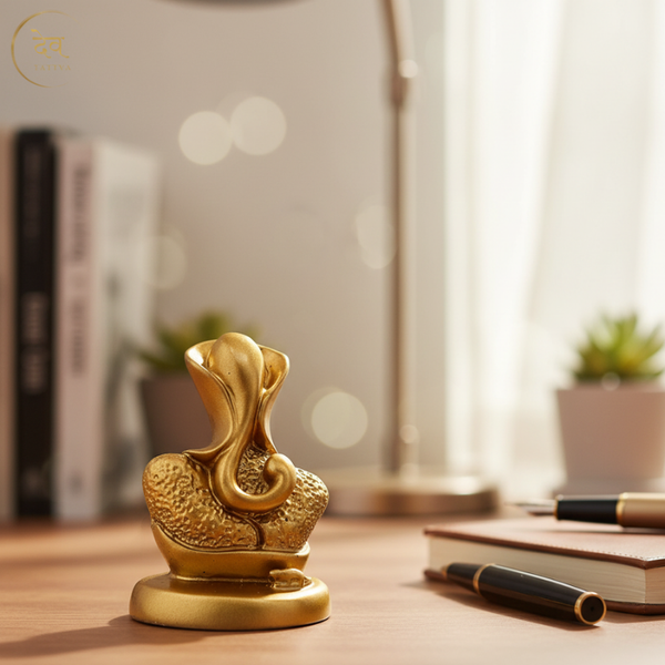 Ganesha Glossy Idol 3.25 Inch, 5 Colours | Car , Home Decor, Gift | Lifetime Warranty | Dev Tattva