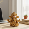 Ganesha Soft Feel Mukut Orange Idol – 2.5 Inch | Car, Home & Gift | Lifetime Warranty | Dev Tattva