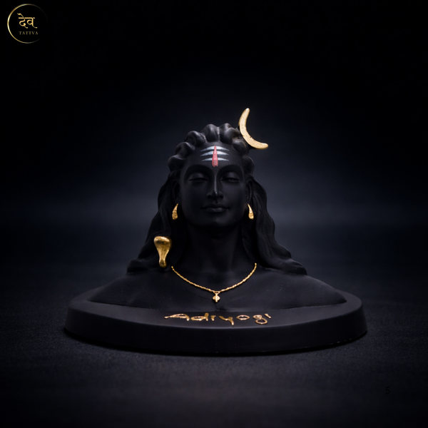 Adiyogi Shiva Tripund Tilak Idol – 2.5 Inch Polyresin | Car, Home, Gift | Lifetime Warranty | Dev Tattva