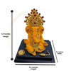 Gold Plated Crown Ganesha Idol with Base – 4.5 Inch | 5 Colours | Lifetime Warranty | Dev Tattva