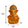Ganesha Matte Gold Idol 3.5 Inch | 8 Colours | Car, Home & Gift | Lifetime Warranty