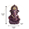Ganesha Matte Gold Idol 3.5 Inch | 8 Colours | Car, Home & Gift | Lifetime Warranty
