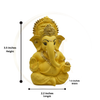 Ganesha Matte Gold Idol 3.5 Inch | 8 Colours | Car, Home & Gift | Lifetime Warranty