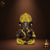 Gold Plated Titwala Ganesha Idol Brown – "3.5 inch" Polyresin | Car, Gift, Home | 3-Y Warranty | Dev Tattva