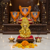 Gold Plated Titwala Ganesha Idol – "3.5 inch" Polyresin | Car, Gift, Home | 3-Y Warranty | Dev Tattva