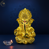 Gold Plated Titwala Ganesha Idol – "3.5 inch" Polyresin | Car, Gift, Home | 3-Y Warranty | Dev Tattva