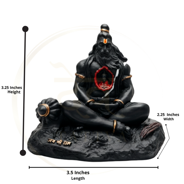 Hanuman Ram Heart - Black - Size chart