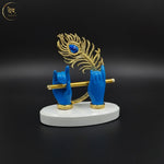 Krishna Hand Flute Idol 4.5 Inch, 3 Colors, Car Dashboard, Home & Gift | Life time warranty- Dev Tattva