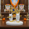 Krishna Hand Flute Glossy White – "4 inch" Polyresin | Car, Gift, Home | 3-Y Warranty | Dev Tattva