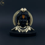 Ram Lalla Face Idol Matte Black – 3-inch Polyresin | Car, Gift, Home | 3-Year Warranty | Dev Tattva