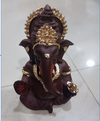 Ganesha Matte Chocolate Gold Idol - "3.5 inch" Polyresin | Car, Gift, Home | 3-Y Warranty | Dev Tattva