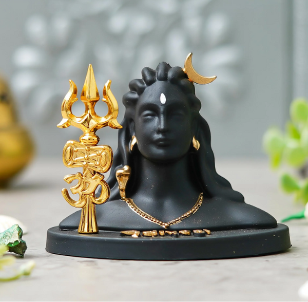 Adiyogi Shiva Idol with Trishul – "4.5 inch" Polyresin | Car, Gift, Home | 3-Y Warranty | Dev Tattva