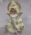 Ganesha Idol Matte Green Gold – "3.5 inch" Polyresin | Car, Gift, Home | 3-Y Warranty | Dev Tattva