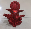 Ganesha Idol Soft Feel Mukut Maroon – "3.5 inch" Polyresin | Car, Gift, Home | 3-Y Warranty | Dev Tattva