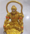 Hanuman Idol Sitting Round Tail Orange – "4 inch" Polyresin | Car, Gift, Home | 3-Y Warranty | Dev Tattva