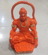 Hanuman Idol Sitting Round Tail Orange – "4 inch" Polyresin | Car, Gift, Home | 3-Y Warranty | Dev Tattva