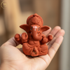 Ganesha Idol Soft Feel Mukut Orange – "3.5 inch" Polyresin | Car, Gift, Home | 3-Y Warranty | Dev Tattva