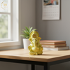 Ganesha Idol Ivory Matte Gold – "3.5 inch" Polyresin | Car, Gift, Home | 3-Y Warranty | Dev Tattva