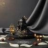 Ganesha Idol Gold Crown With Base Ivory – "4 inch" Polyresin | Car, Gift, Home | 3-Y Warranty | Dev Tattva